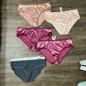 Five Pair NWT/NWOT Victoria’s Secret Hiphugger Panties- Large